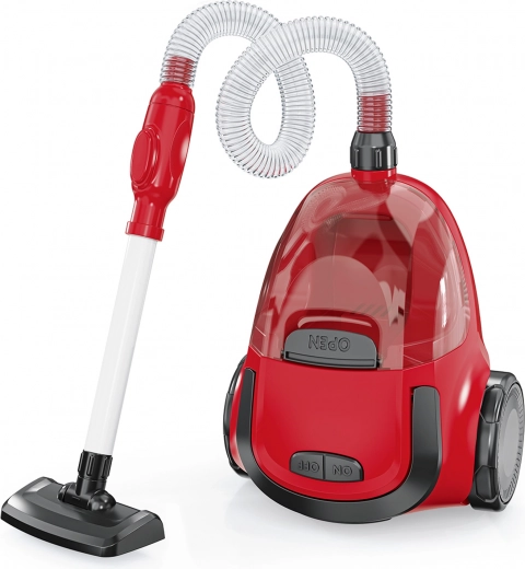 Aspirapolvere rosso per bambini con suoni