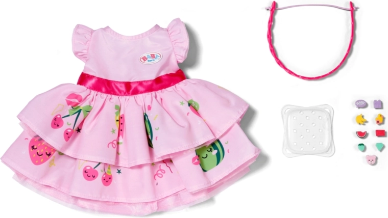 Vestito vivace con stampa di frutta