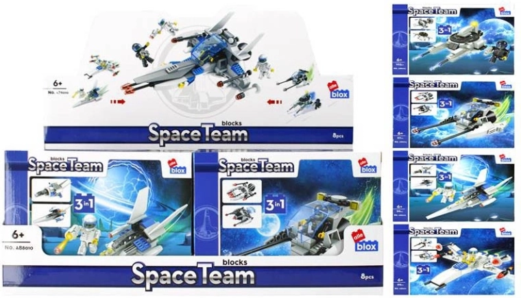 Set da costruzione caccia spaziale 3 in 1 – 4 varianti