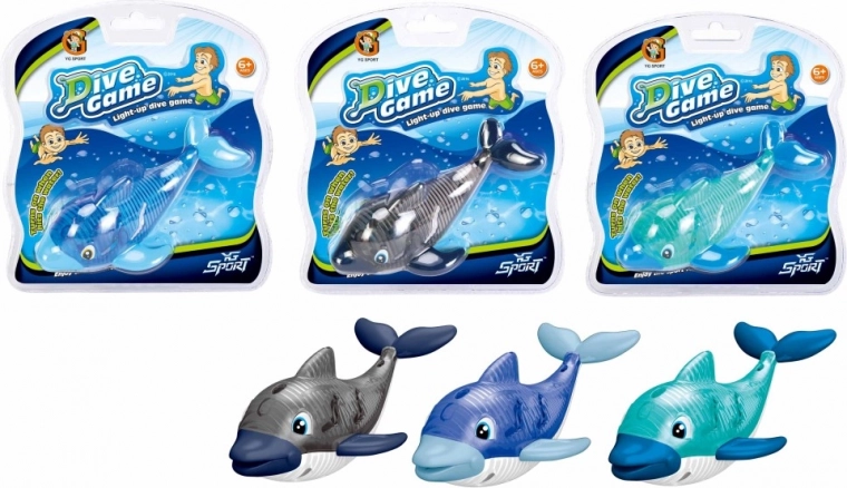 Delfino subacqueo con luce 14 cm