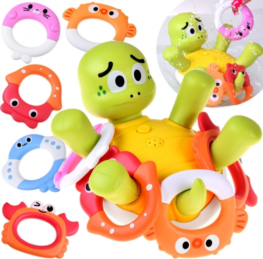 Tartaruga da bagno interattiva con fontana d’acqua