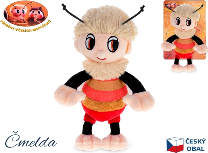 Calabrone di peluche Čmelda da Le storie degli orsacchiotti delle api, 15 cm