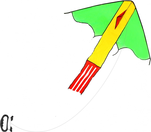 Aquilone volante in nylon 118 × 98 cm con maniglia