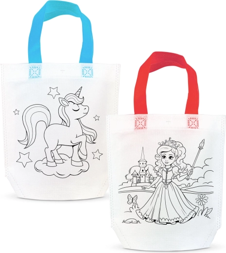 Borsa regalo da colorare con 4 pennarelli - 1 pezzo