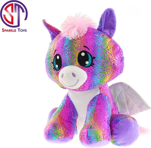 Pegaso di peluche Star Sparkle 24 cm – arcobaleno seduto coccolone
