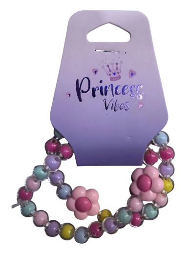 PINK set di braccialetti con perline con cuoricini (2 pz)