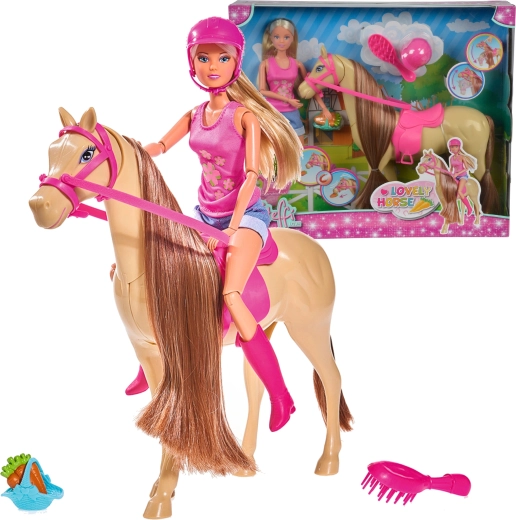 Bambola equestre Steffi Love con cavallo e accessori