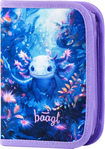 Astuccio scolastico a un piano Axolotl