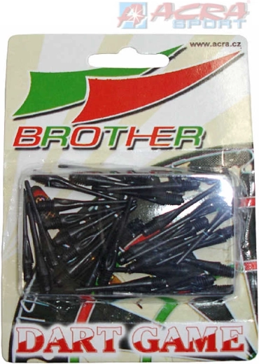 Acra punte di ricambio in plastica per freccette Brother, set da 30 pz