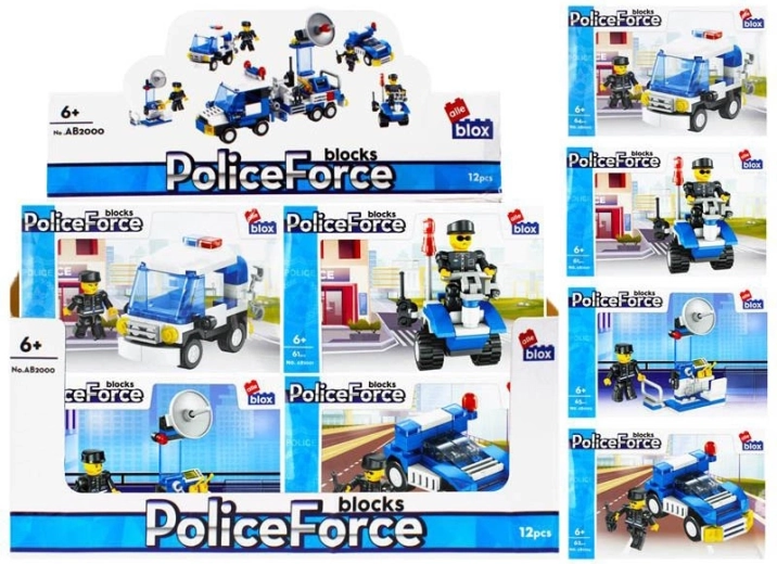 Set di costruzione veicolo della polizia con mini-figura – 4 varianti