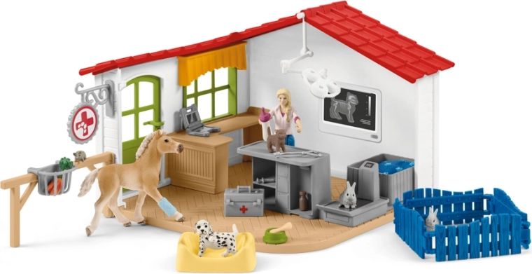 Ambulatorio veterinario Schleich per animali domestici
