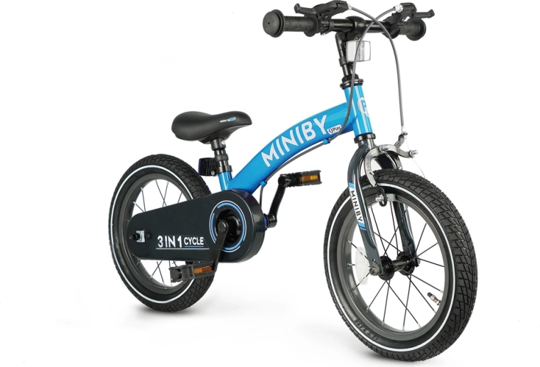 3 in 1: bici senza pedali, bici con rotelle e bici classica
