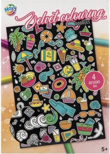 CCG album da colorare vellutato A4 Doodles (4 fogli)