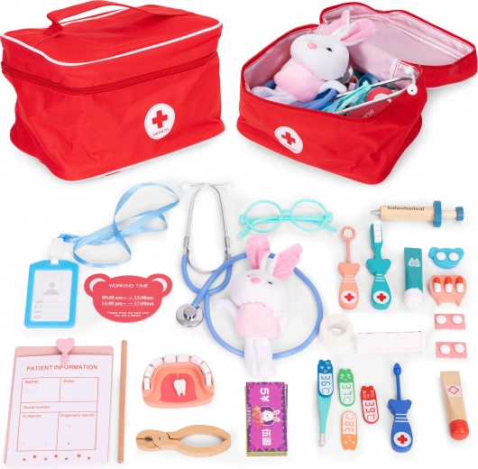 Set medico in legno con borsa per bambini 28 pz ECOTOYS