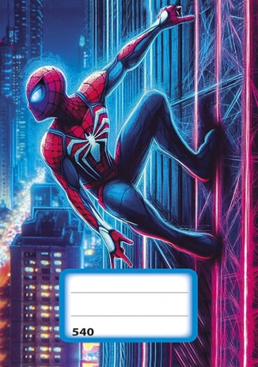 Quaderno A5 senza righe con motivo Supereroe