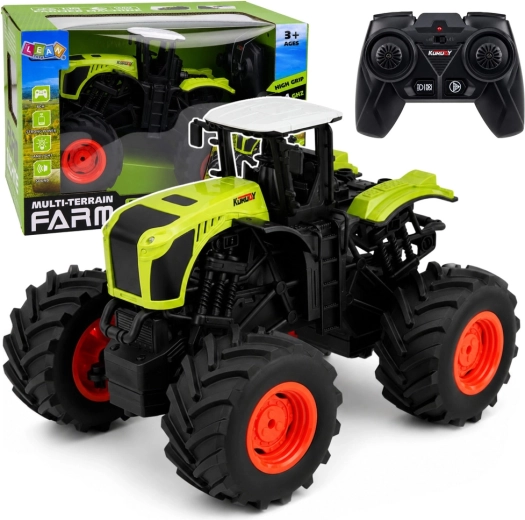 Trattore RC fuoristrada verde telecomandato 1:16 con luci e suoni