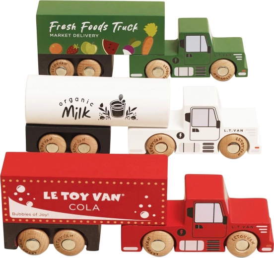Le Toy Van set di camion in legno