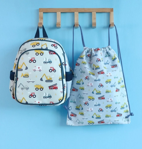 Sacca sportiva per bambini con motivo veicoli – A Little Lovely Company
