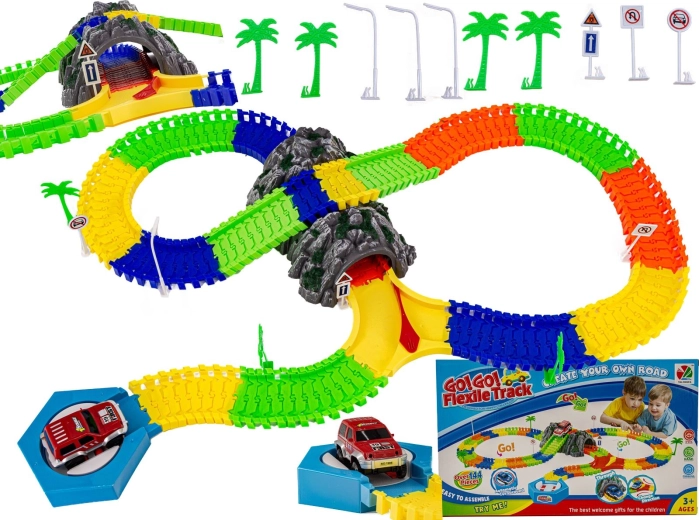 Pista automobilistica da corsa con tunnel (144 pezzi)
