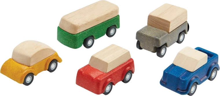 PlanToys PlanWorld macchinine in legno – set da 5 veicoli