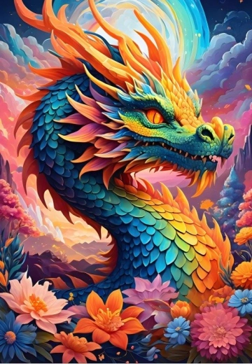 Puzzle Drago colorato 1000 pezzi ALIPSON
