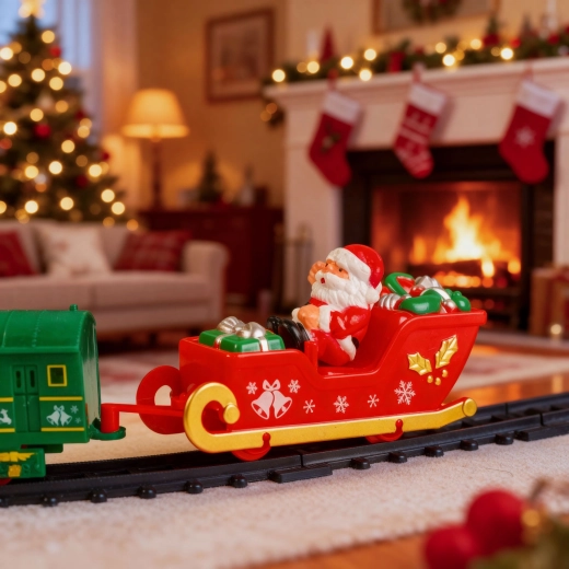 Slitta con Babbo Natale e regali