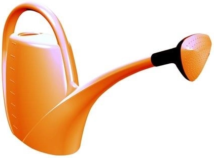 Annaffiatoio con doccetta 2,5 l – arancione, plastica