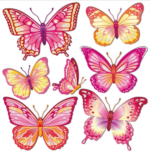 Adesivi murali 3D decorativi – farfalla rosa