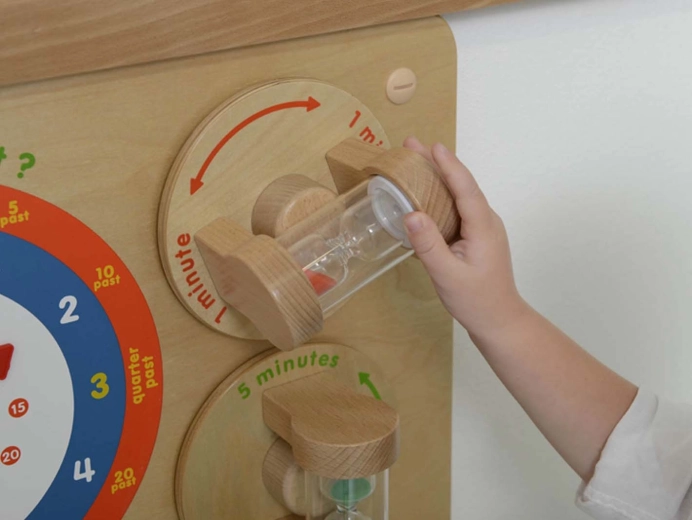 Clessidre da 1 e 5 minuti per percepire la durata