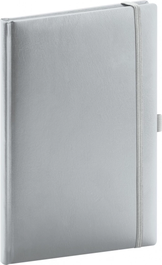 Taccuino NOTIQUE Balacron, a righe, argento 15 × 21 cm