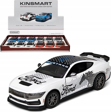 Modellino in metallo Ford Mustang Dark Horse 2024 1:38 con pull-back