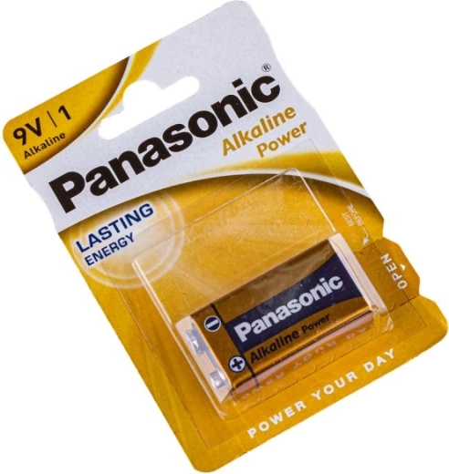 Batteria alcalina Panasonic 9V (6LR61) - 1 pezzo