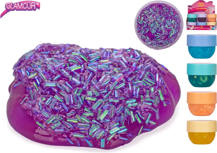 Slime cristallino Glamour in vasetto 160 ml (mix 6 colori)