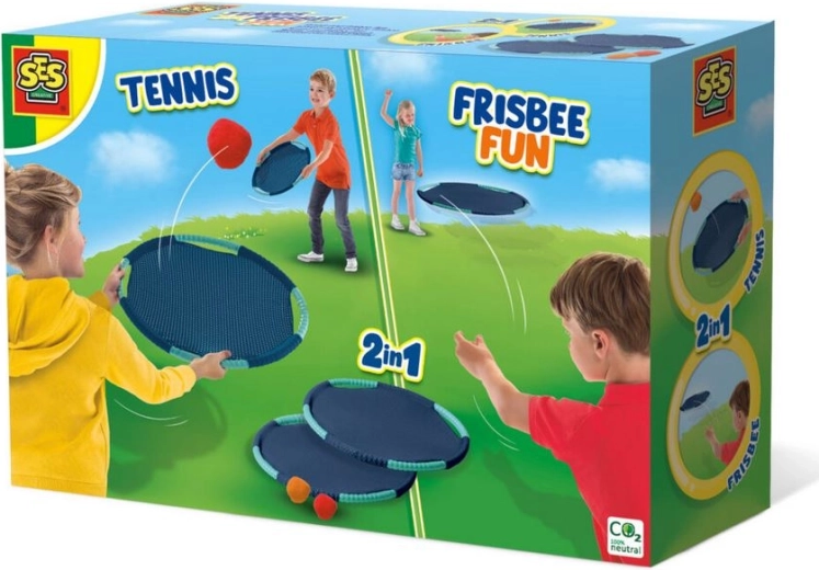 Due giochi in uno: tennis e frisbee