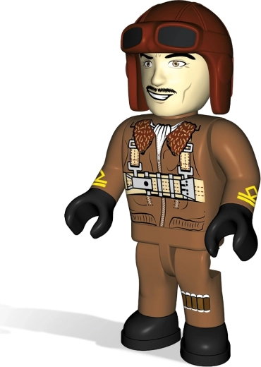 Minifigura del pilota e cockpit dettagliato