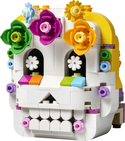 Teschio decorativo con fiori