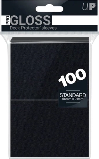 Ultra PRO PRO-Gloss bustine standard per carte nere (100 pz)