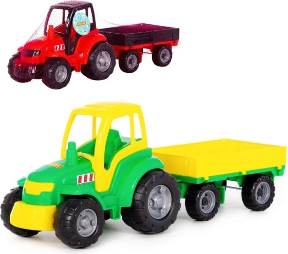 Trattore di plastica con rimorchio rimovibile