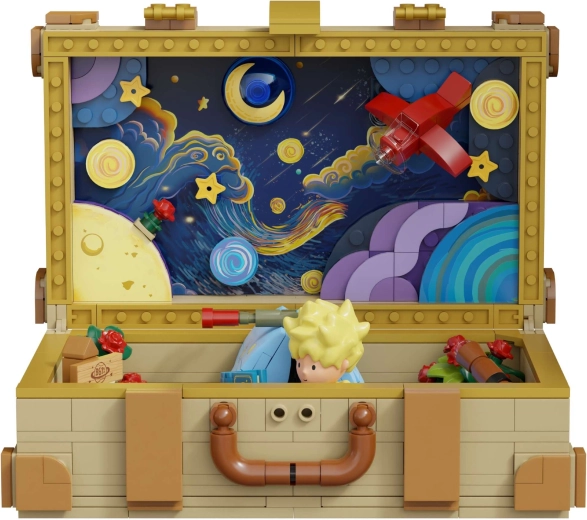 Valigetta apribile con scena stellata