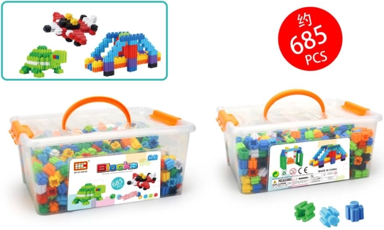 Set di mattoncini da costruzione – 685 pezzi