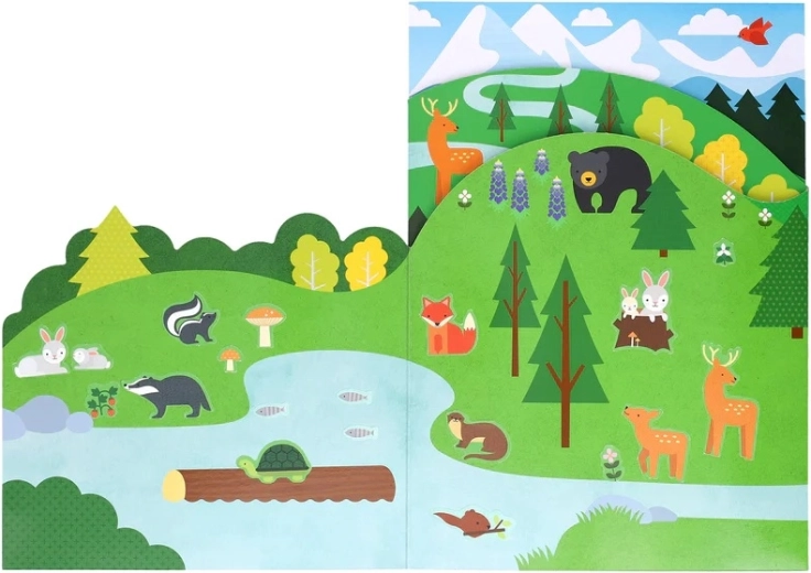 Scena forestale pieghevole per storie senza limiti