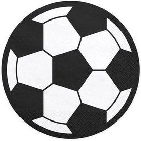 Tovaglioli di carta pallone da calcio 13,5 cm, 20 pz