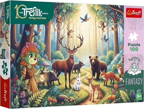 Puzzle Inspired By Fantasy: magico mondo forestale di animali 100 pezzi