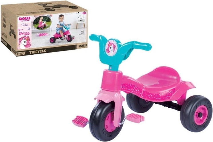 Triciclo per bambini Dolu Unicorn rosa