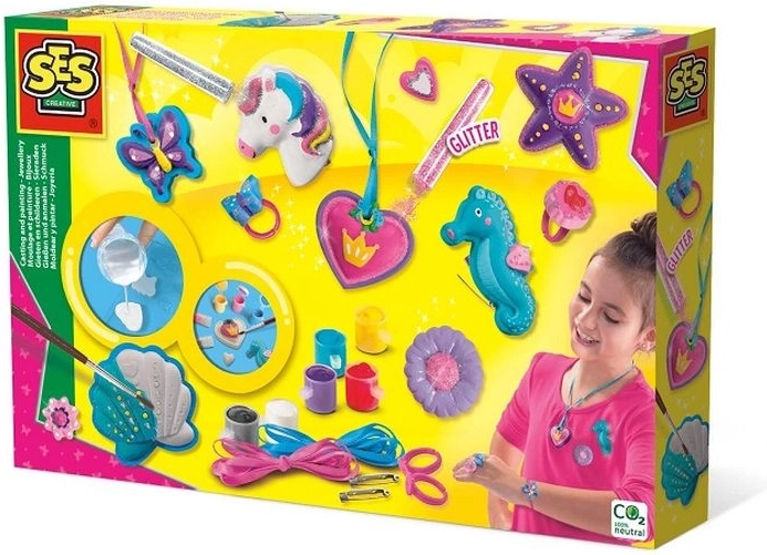 Set creativo SES Creative per colata in gesso e pittura – gioielli