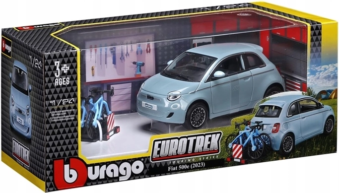 BBU Eurotrek Fiat 500E Touring blu 1:24