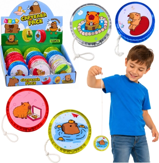 Yo-yo luminoso con capibara per bambini 5,5 cm