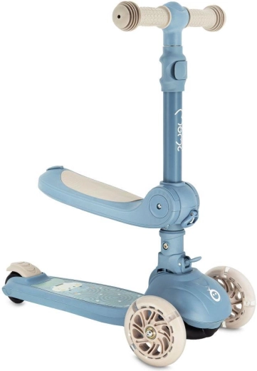 MoMi DEBE 2 in 1 monopattino e cavalcabile per bambini blu