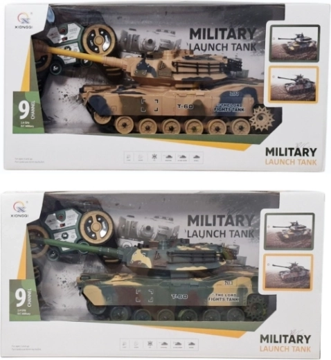 Carro armato militare RC telecomandato con caricatore - 1 pezzo