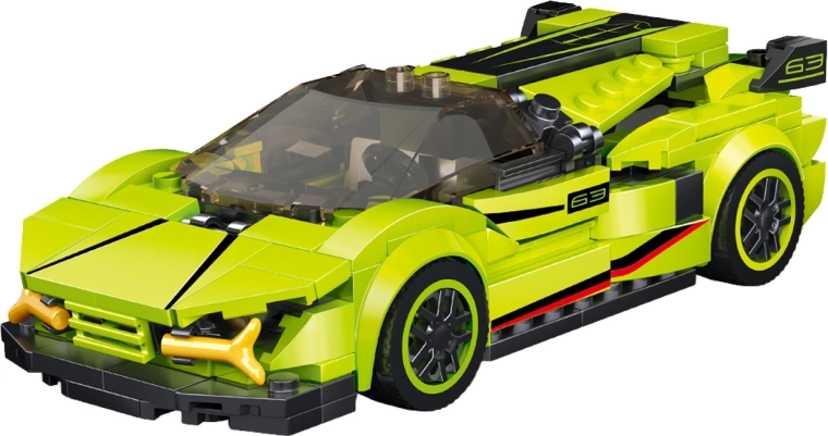 Kit di costruzione auto verde 16,5 cm - 1 pezzo